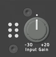 Stereo Channels Input Gain and Metering